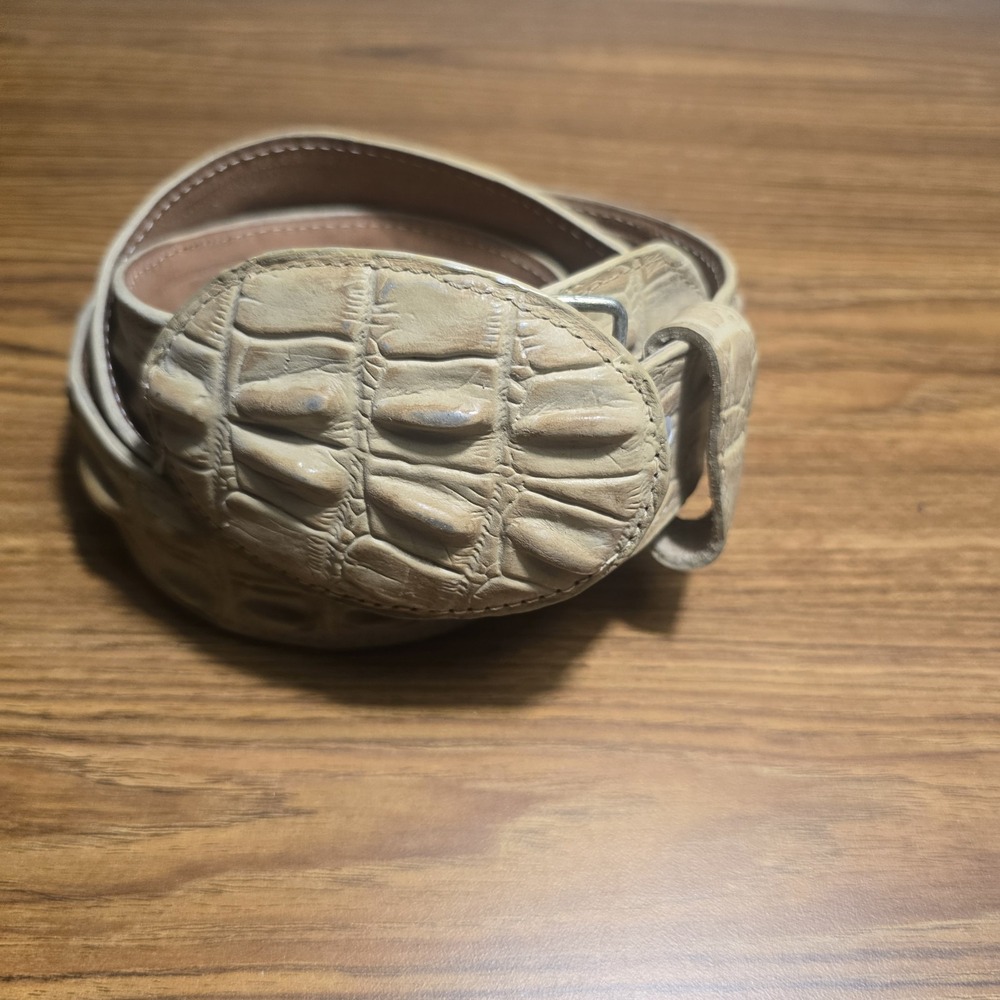 Bronco's Trail Western Belt Mens 40 Crocodile Embossed Leather Made Mexico...